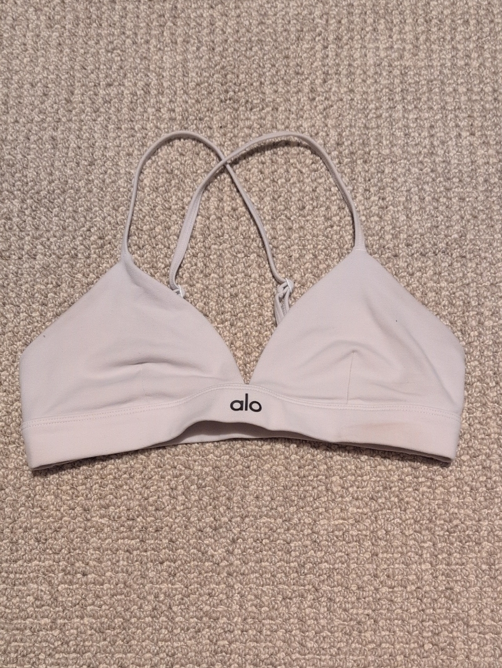 ALO Yoga White Strap Bralette/Sport Bra